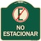 Signmission Spanish Parking No Estacionar No Parking W/ Graphic Heavy-Gauge Aluminum Sign, 18" H, G-1818-22882 A-DES-G-1818-22882 - alternate 1